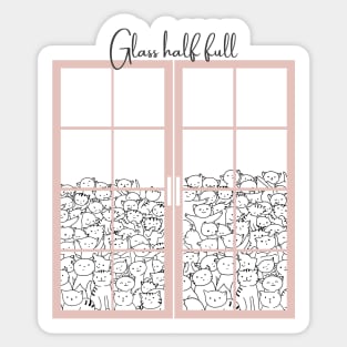 cats in the window Sticker